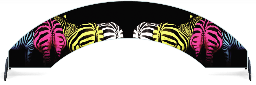 Füllstoffe > Bogen Untersteller  > Gekleurde Zebra'Bunte Zebras 