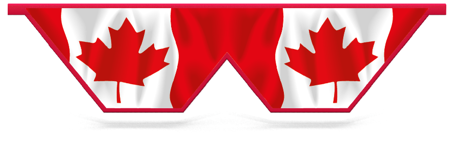 Füllstoffe > W-förmige Planke zum einhängen  > Kanadische Flagge 
