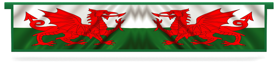 Untersteller > Hängender Untersteller mit Mustern  > Walisische Flagge 