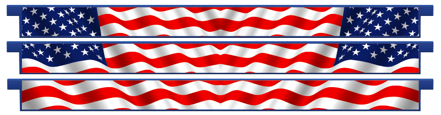 Planken  > Gerade Planke x 3 > Amerikaniusche Flagge 