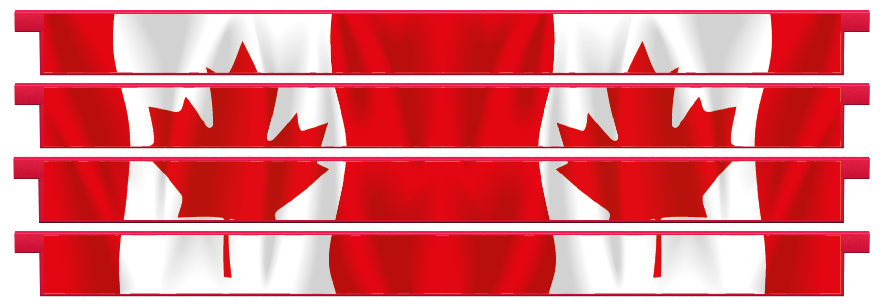 Planken  > Gerade Planke x 4 > Kanadische Flagge 