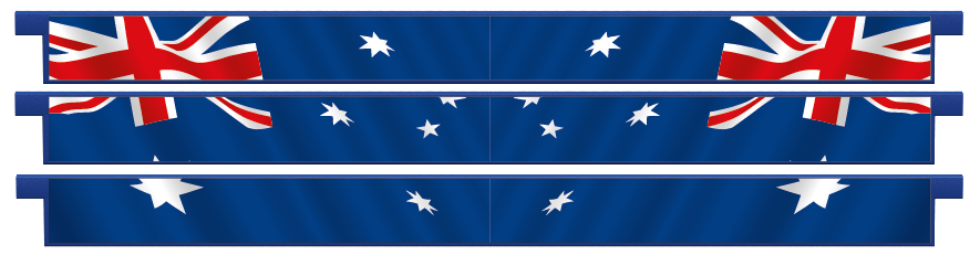 Planken  > Gerade Planke x 3 > Australische Flagge 