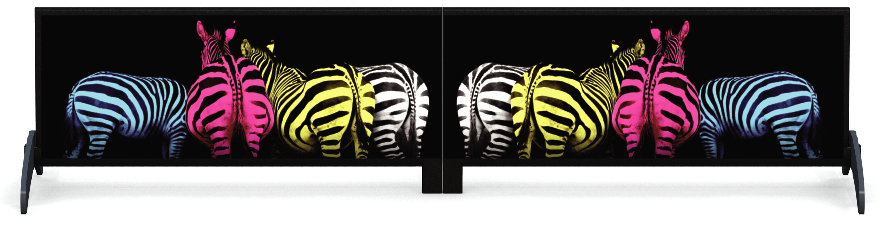 Füllstoffe > Stehender fester Untersteller > Gekleurde Zebra'Bunte Zebras 