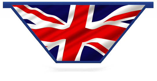 Untersteller > V-förmige Planke mit Muster  > Vereinigtes Königreich Flagge 