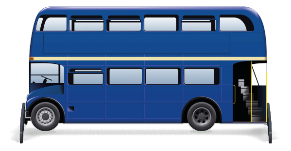 Dünne Füller > Doppeldecker London  > Blauer Bus 