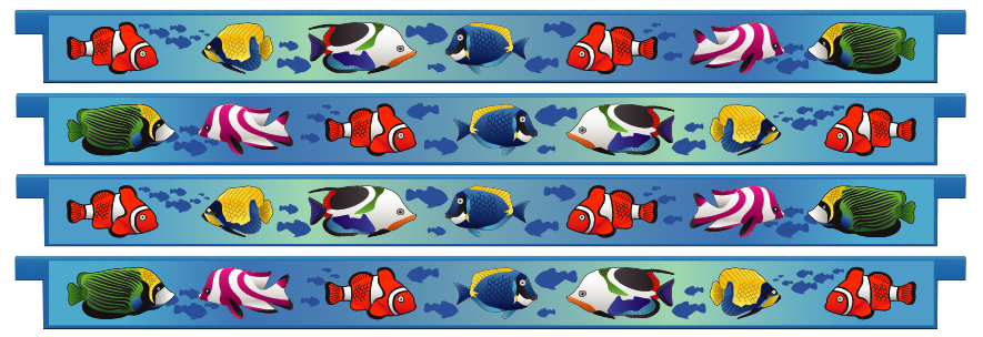 Planken  > Gerade Planke x 4 > Tropischer Fisch 