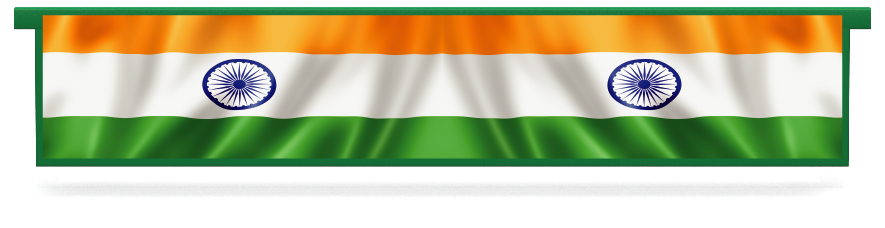 Untersteller > Hängender Untersteller mit Mustern  > Indische Flagge 