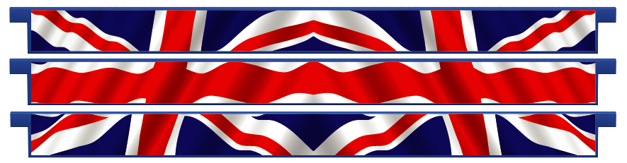 Planken  > Gerade Planke x 3 > Vereinigtes Königreich Flagge 