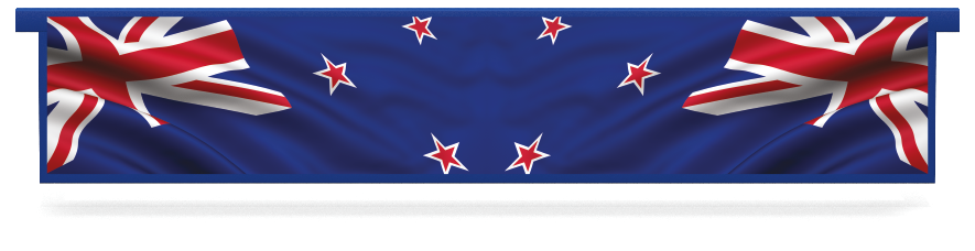 Untersteller > Hängender Untersteller mit Mustern  > Neuseeländische Flagge 