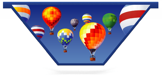 Untersteller > V-förmige Planke mit Muster  > Heißluftballons 