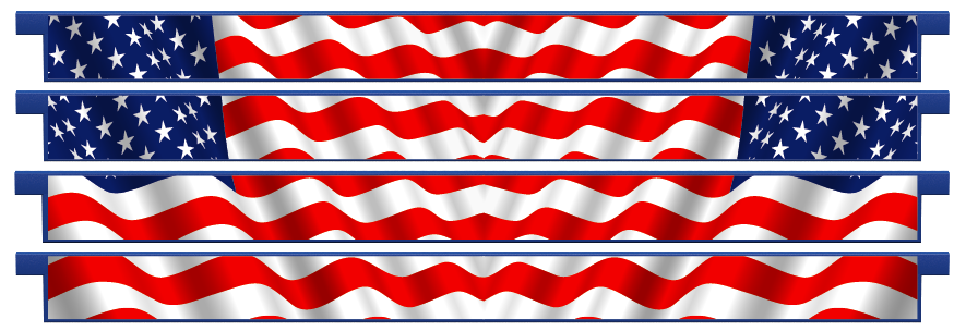 Planken  > Gerade Planke x 4 > Amerikaniusche Flagge 