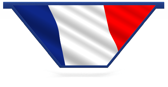 Untersteller > V-förmige Planke mit Muster  > Französische Flagge 