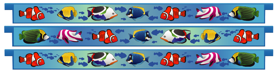 Planken  > Gerade Planke x 3 > Tropischer Fisch 